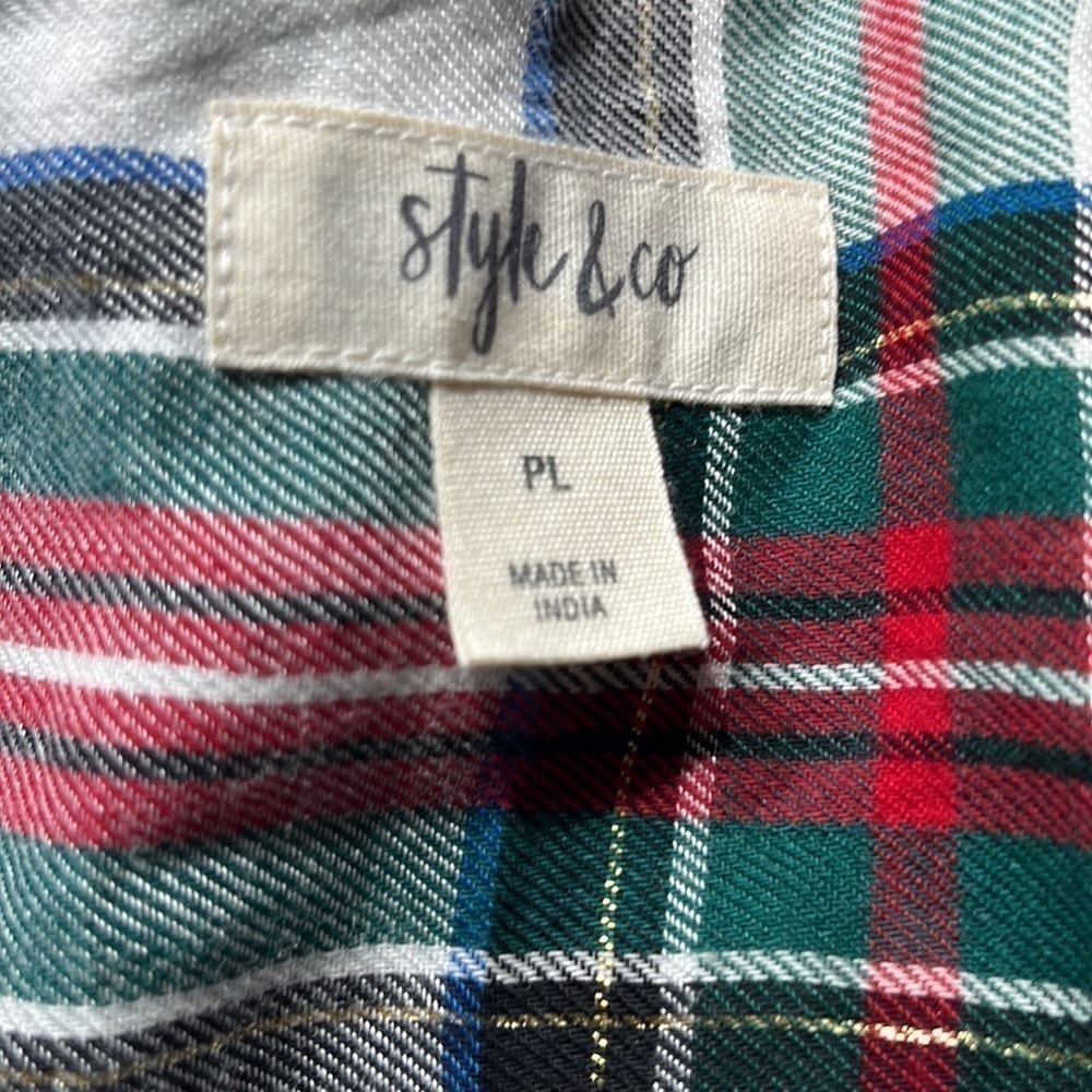 Women's Cotton Plaid Button-Front
Shirt - Picture 5 of 9